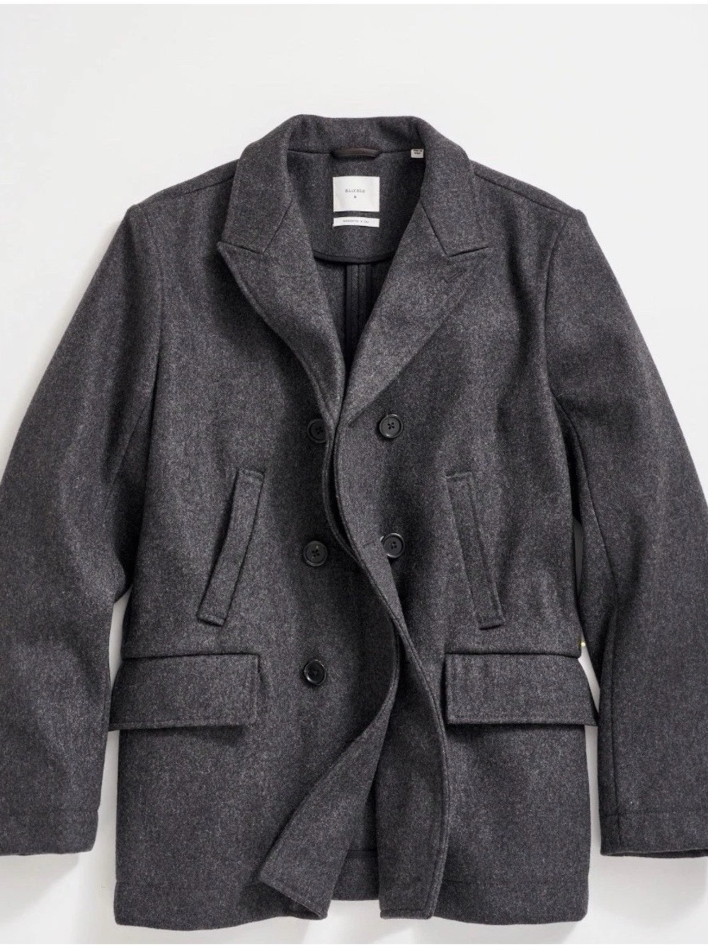 Billy Reid Bond Peacoat Charcoal NWT - Medium